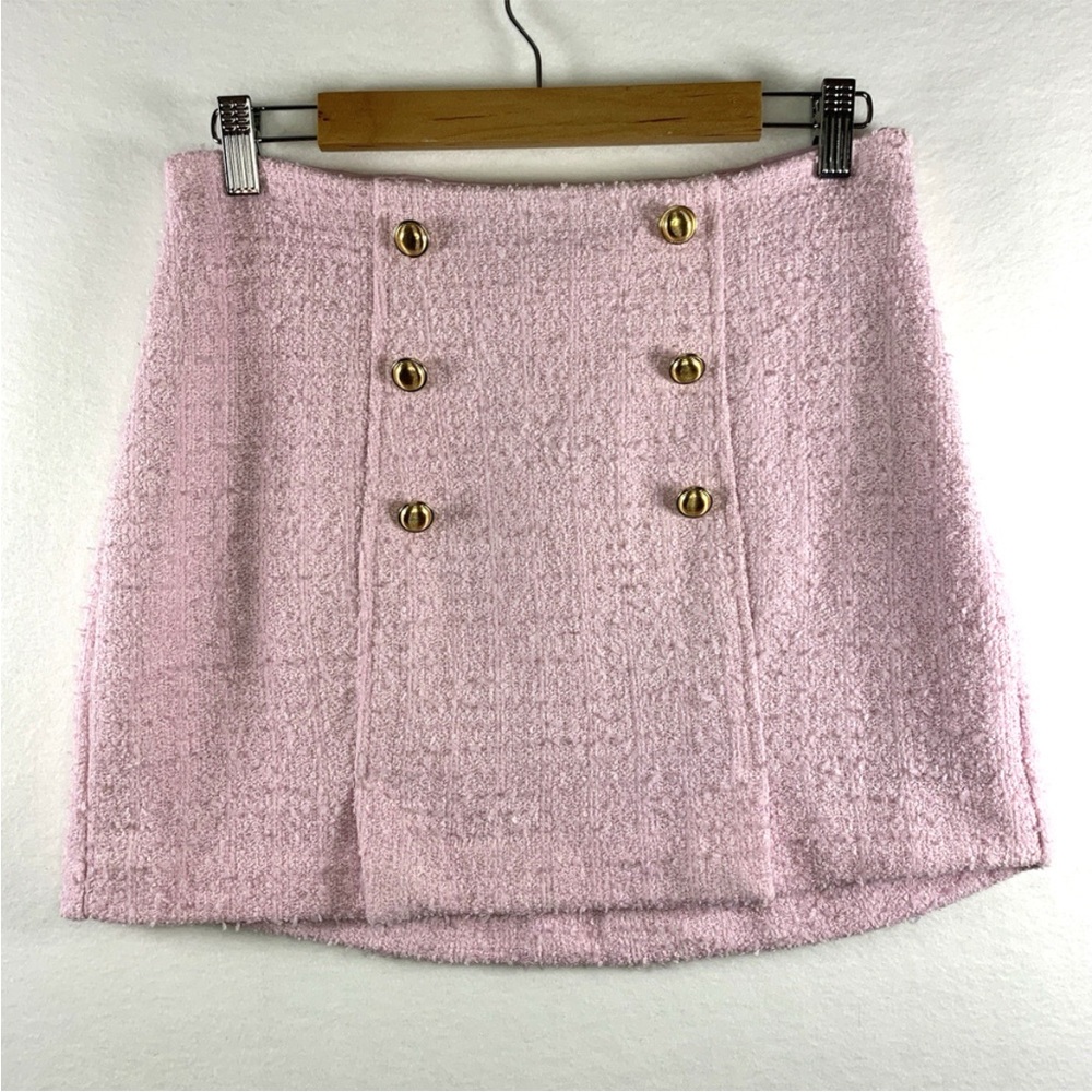 Cropped Pink Tweed Skirt & Blazer set - Picture 4 of 6